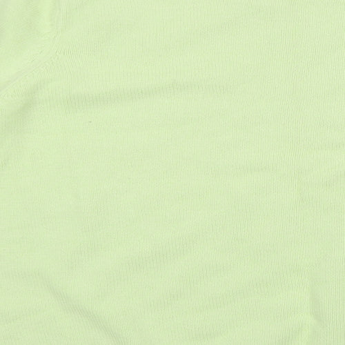 BHS Womens Green Round Neck Cotton Pullover Jumper Size 16
