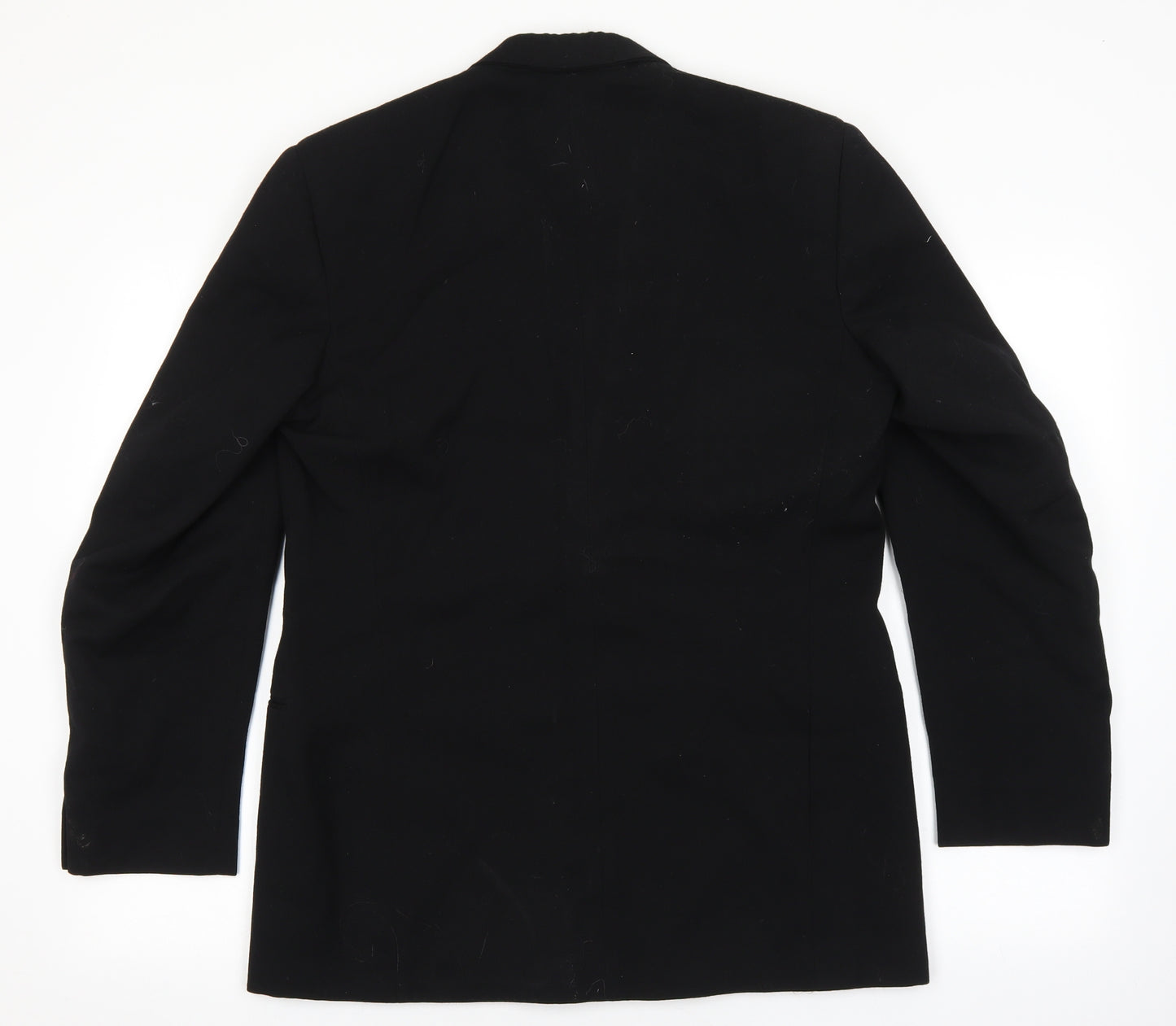 Preworn Mens Black Polyester Jacket Blazer Size 40