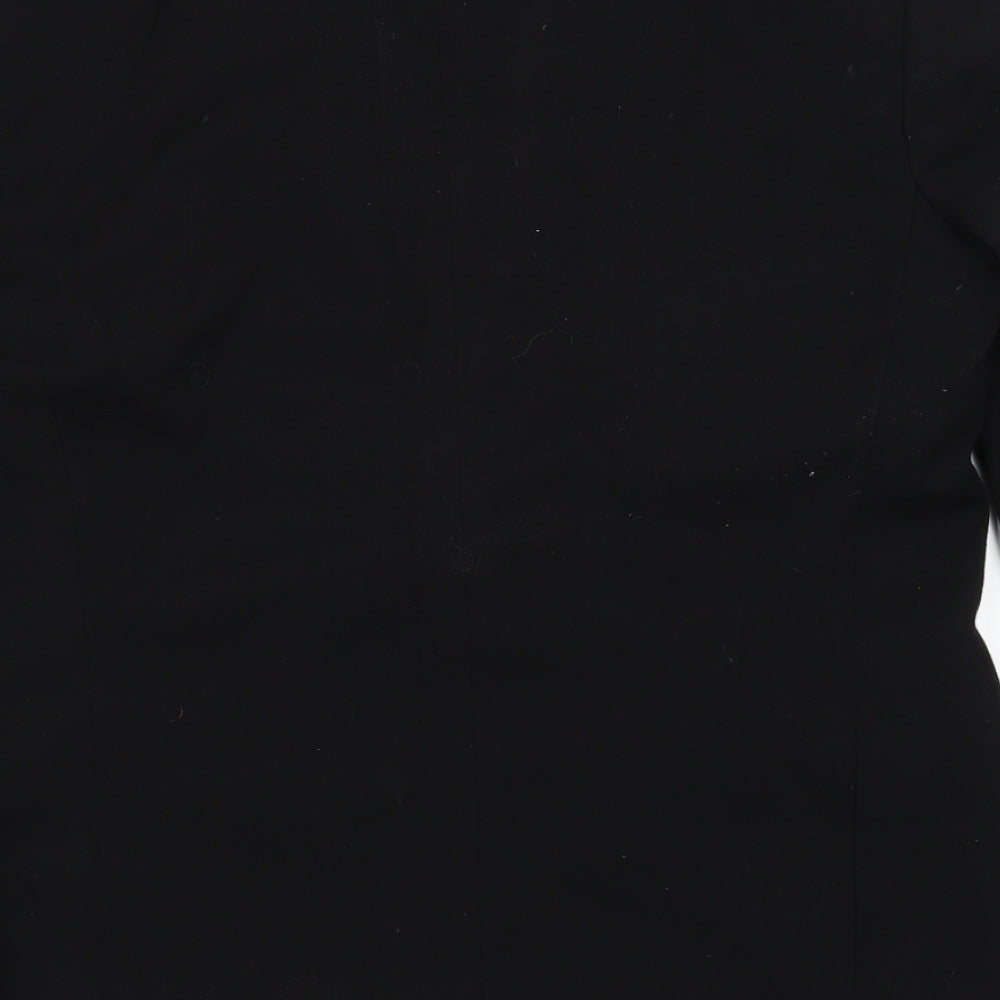 Preworn Mens Black Polyester Jacket Blazer Size 40