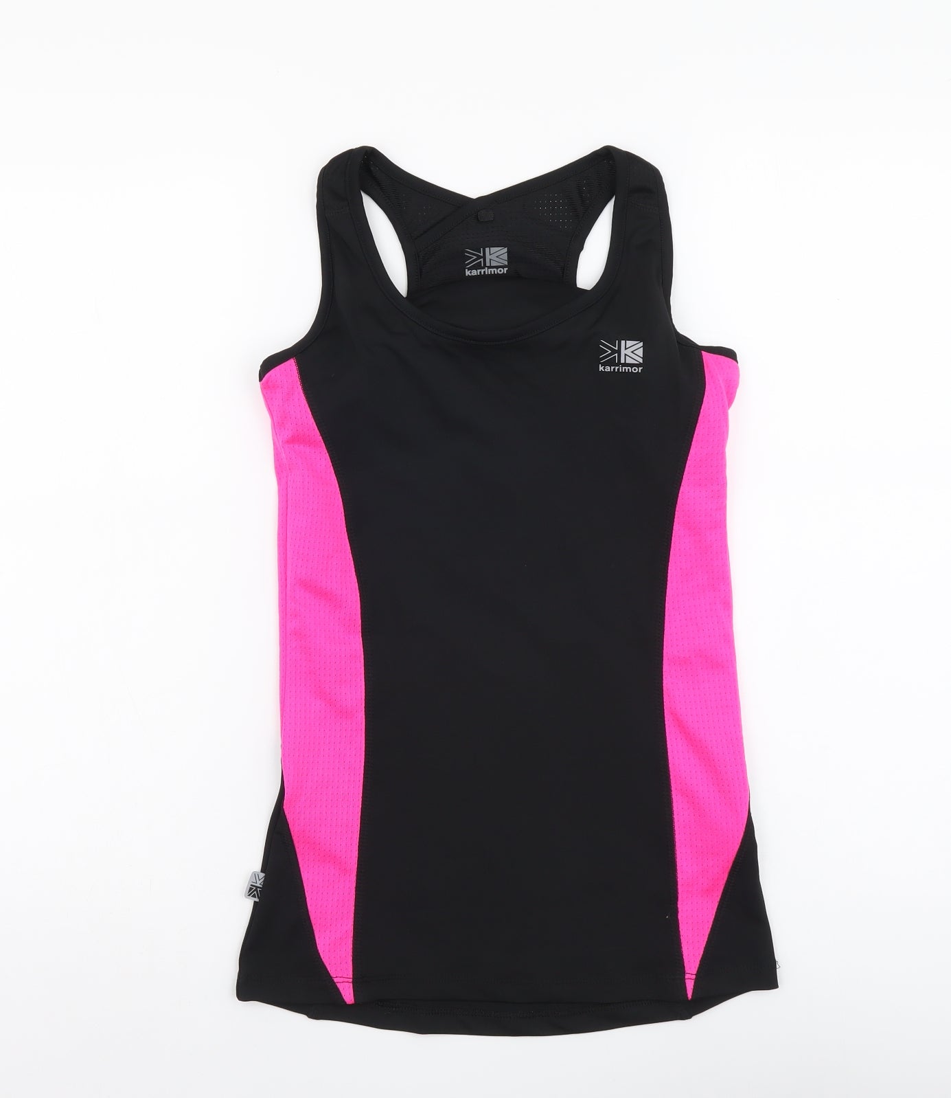 Karrimor Womens Black Colourblock Polyester Basic Tank Size 10 Round Neck Pullover