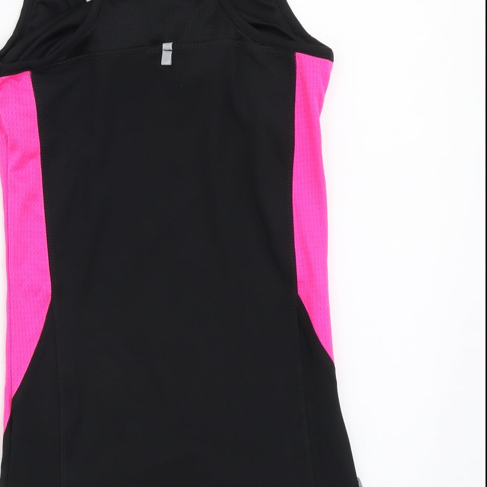 Karrimor Womens Black Colourblock Polyester Basic Tank Size 10 Round Neck Pullover