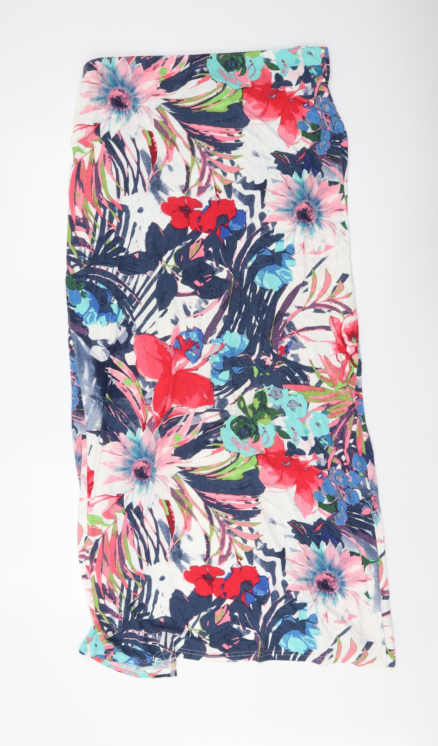 Dorothy Perkins Womens Multicoloured Floral Viscose Maxi Skirt Size 14