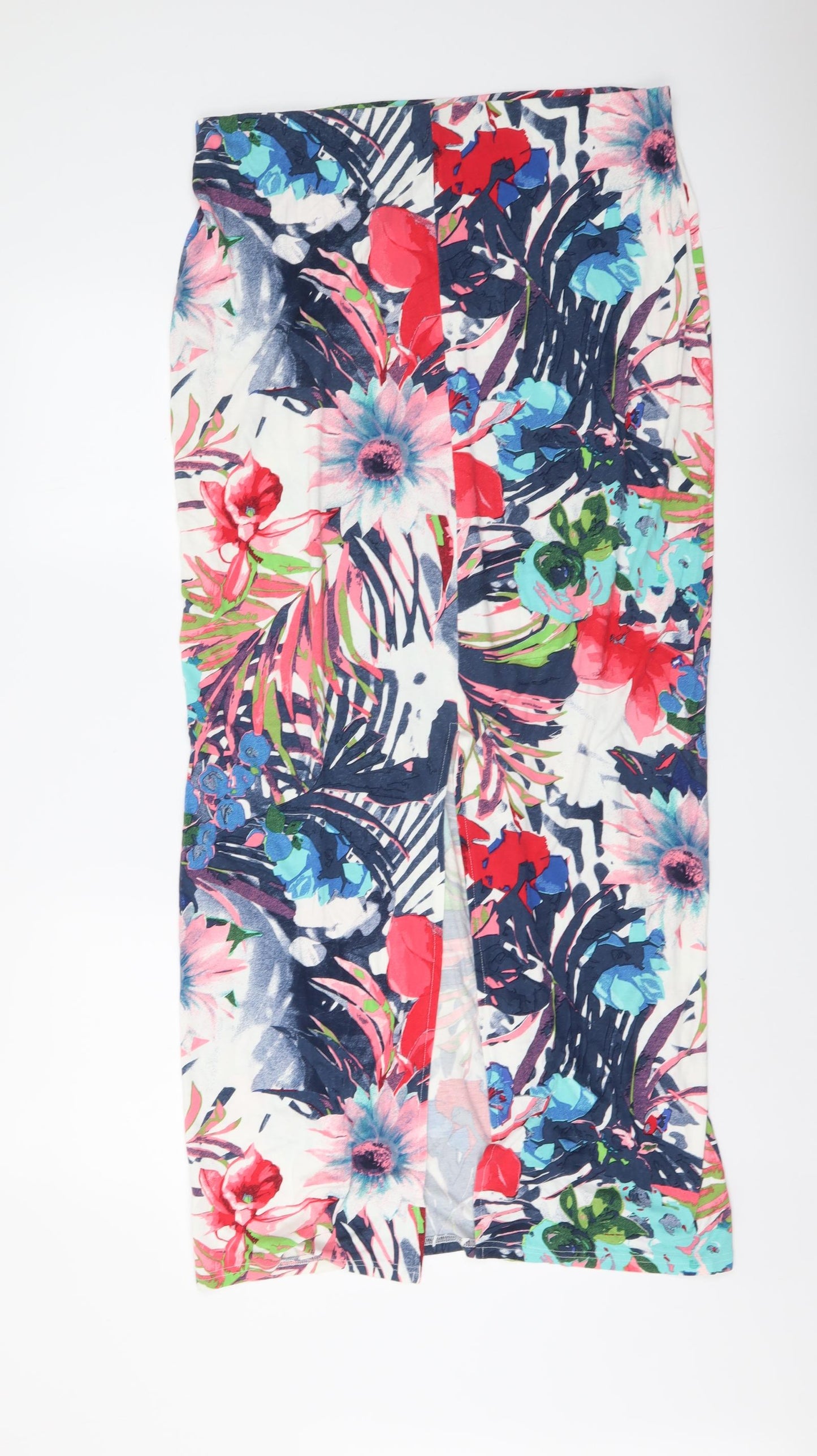 Dorothy Perkins Womens Multicoloured Floral Viscose Maxi Skirt Size 14