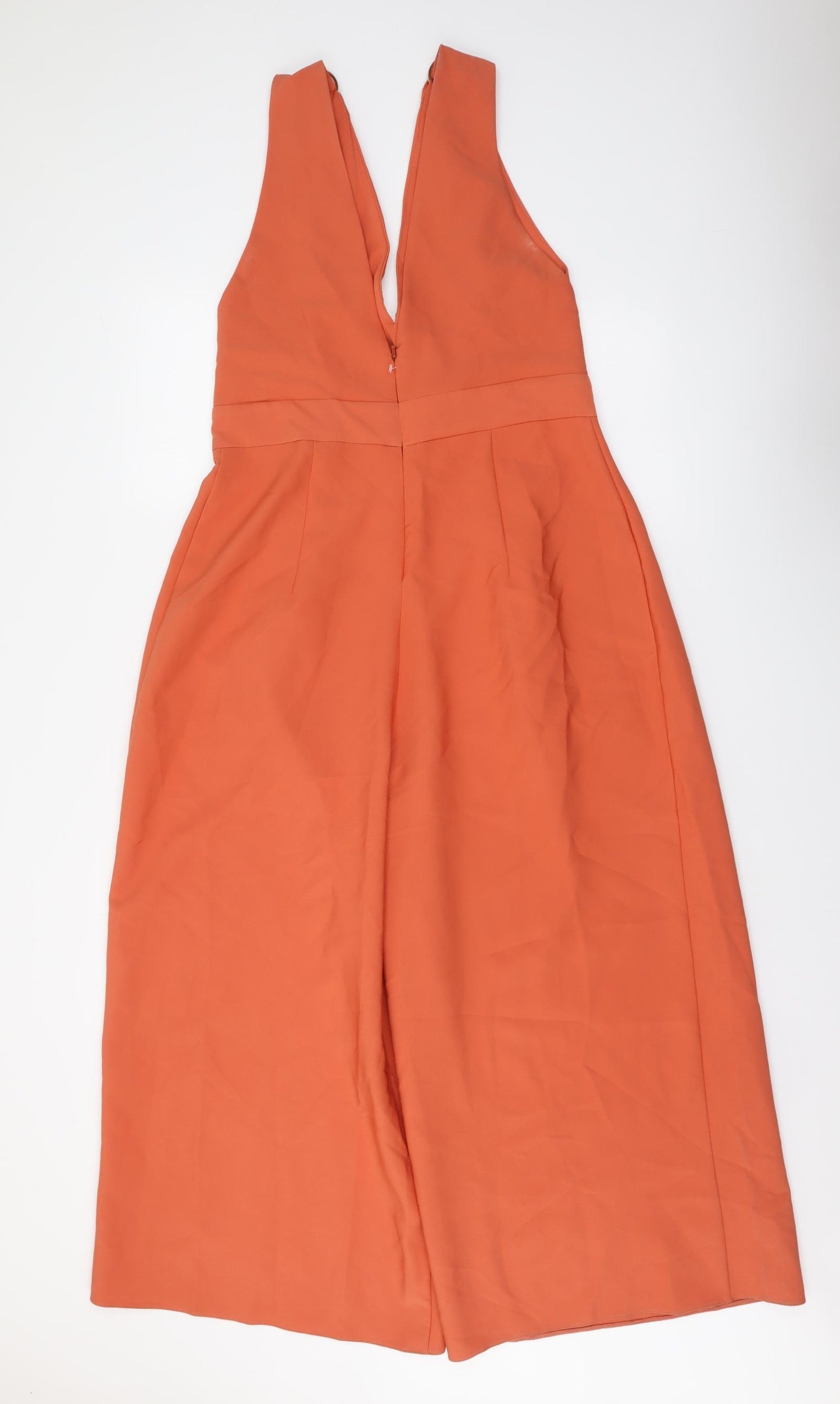 ASOS Womens Orange Polyester Jumpsuit One-Piece Size 14 Zip