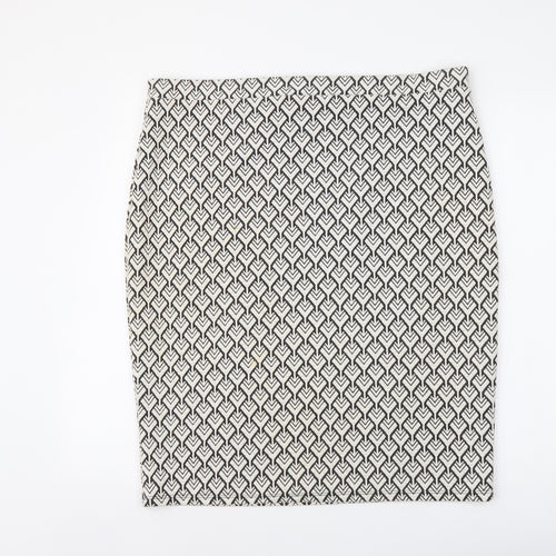 Atmosphere Womens Beige Geometric Polyester Straight & Pencil Skirt Size 20