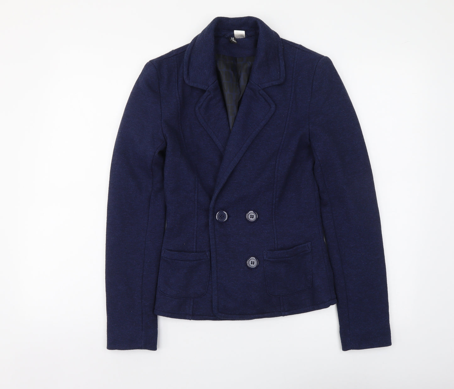 H&M Womens Blue Jacket Blazer Size XS Button