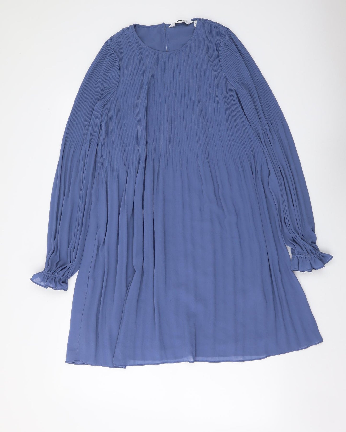 Los Angeles Atelier Womens Blue Polyester A-Line Size XS Round Neck Pullover
