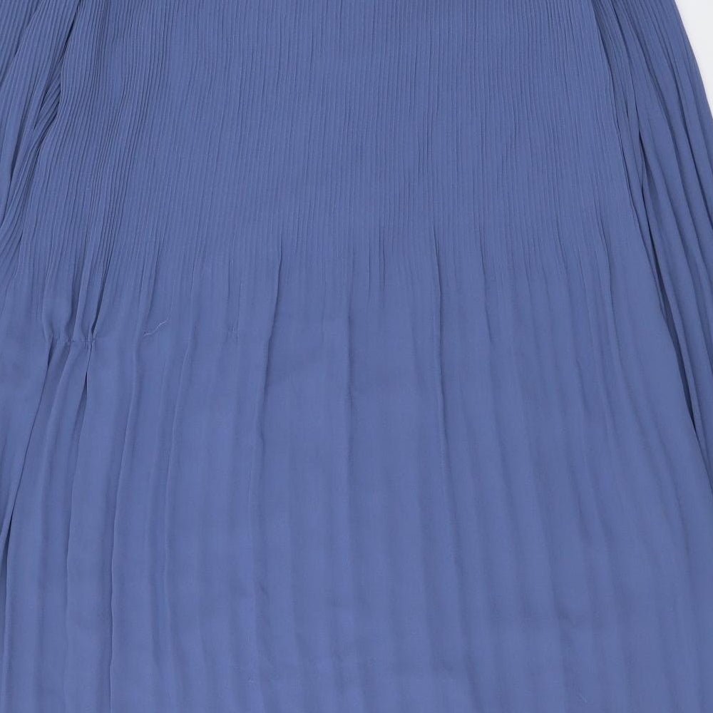 Los Angeles Atelier Womens Blue Polyester A-Line Size XS Round Neck Pullover