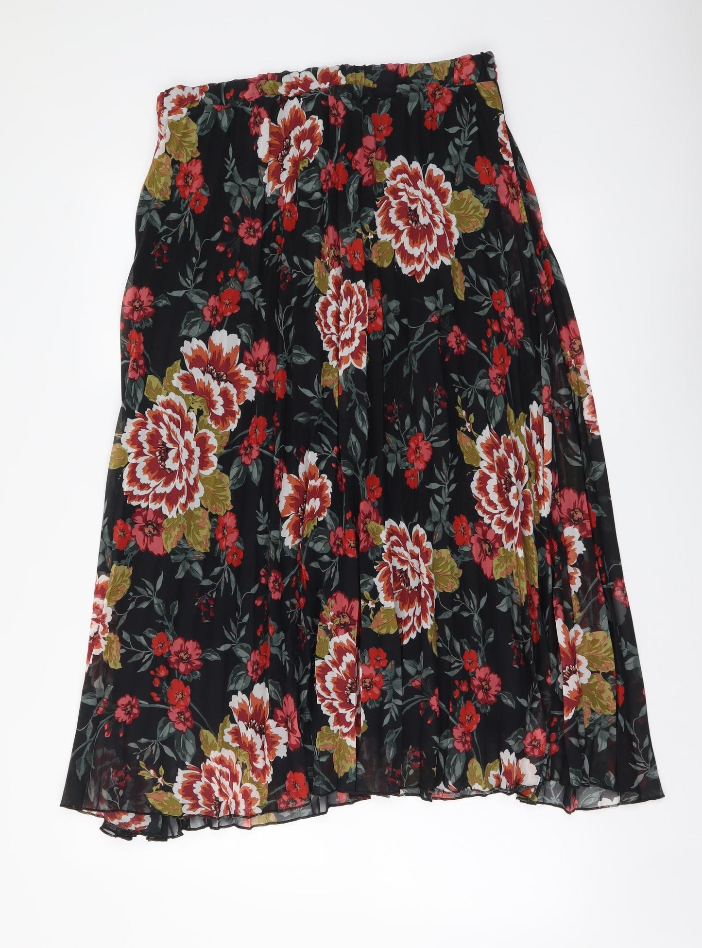 Primark Womens Multicoloured Floral Polyester Flare Skirt Size 14