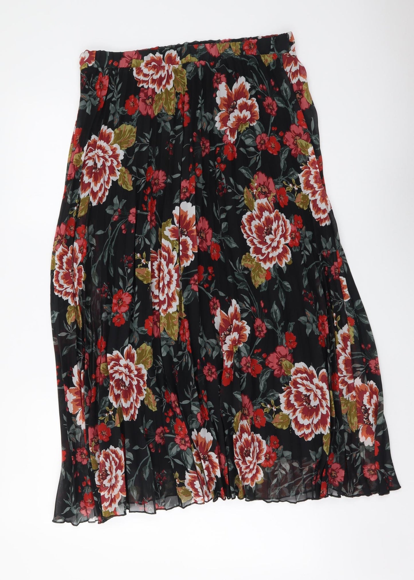 Primark Womens Multicoloured Floral Polyester Flare Skirt Size 14
