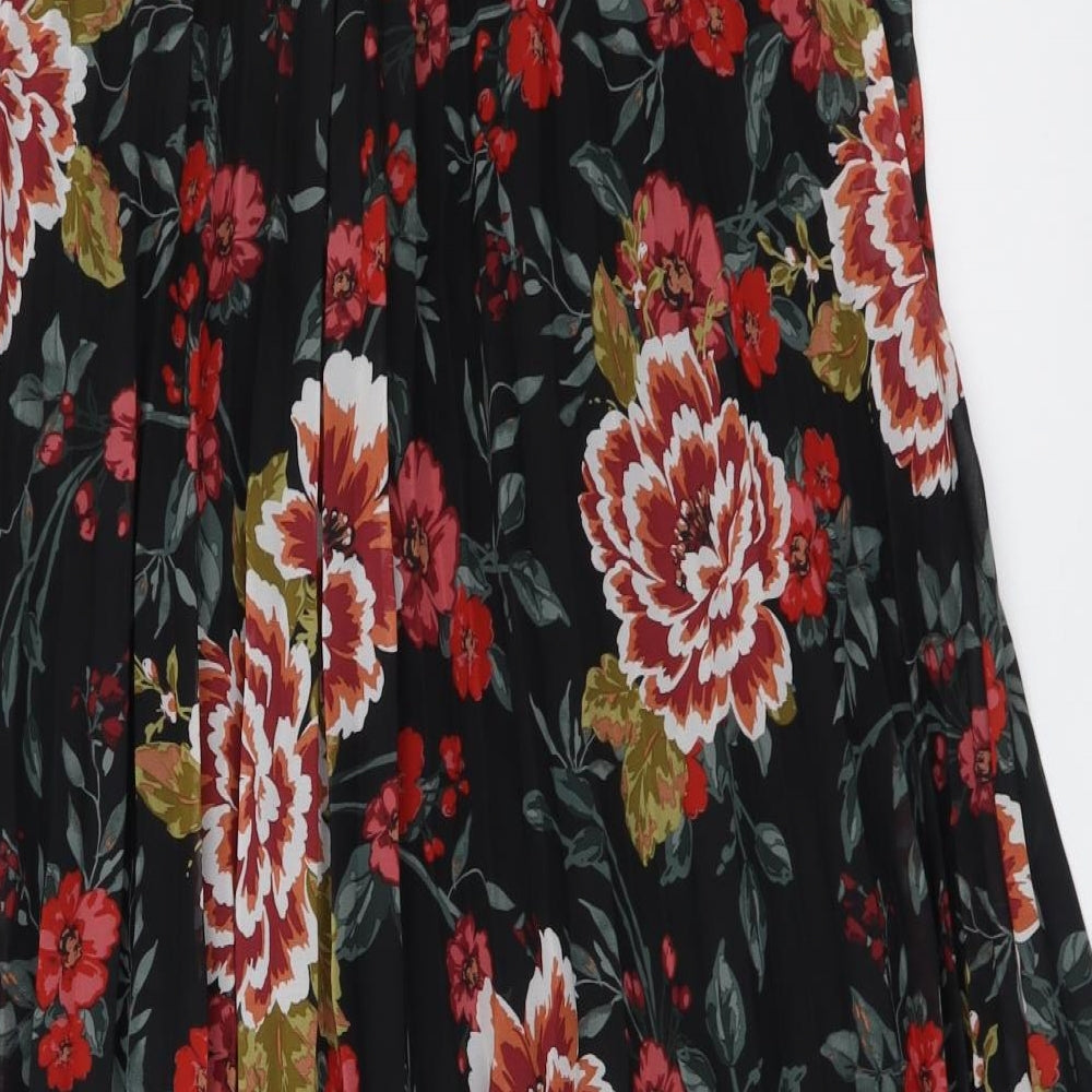 Primark Womens Multicoloured Floral Polyester Flare Skirt Size 14