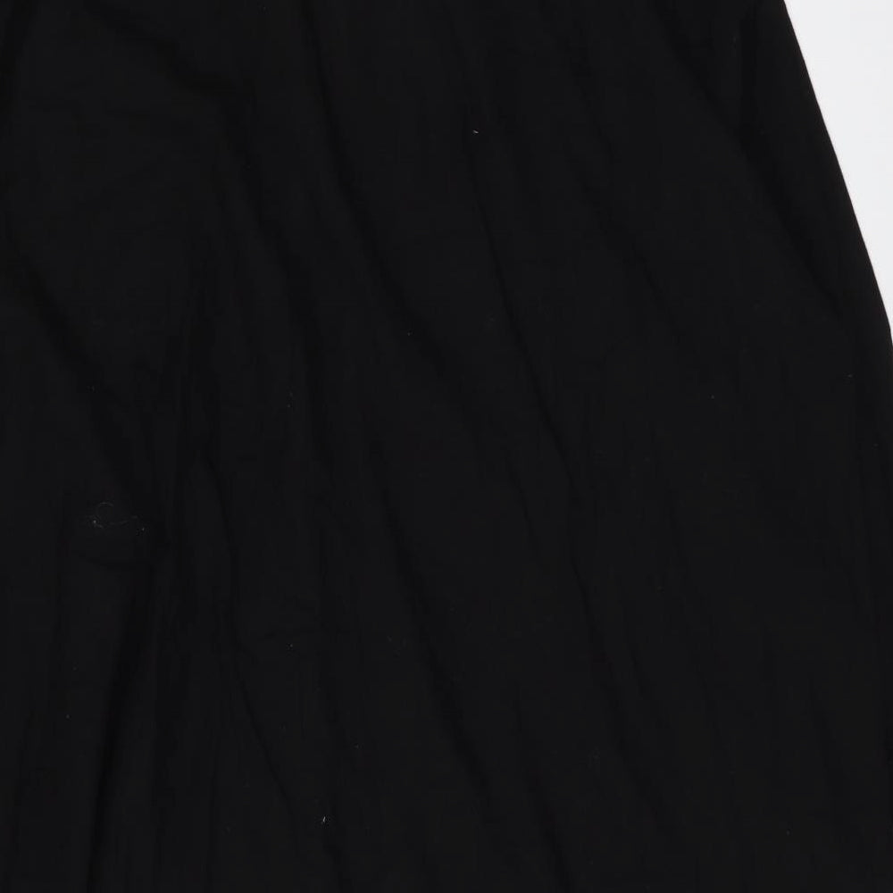 Yours Womens Black Cotton Basic Button-Up Size 24 Collared