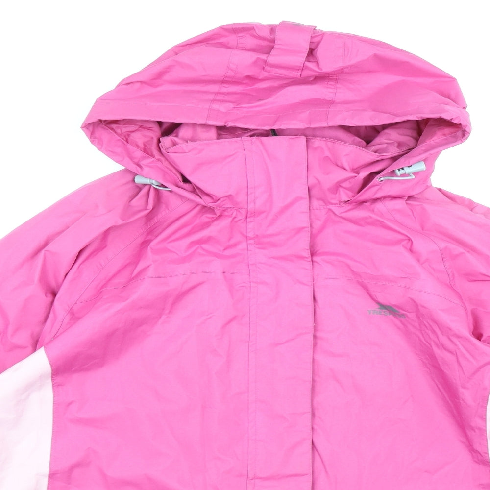 Trespass Womens Pink Rain Coat Jacket Size XL Zip