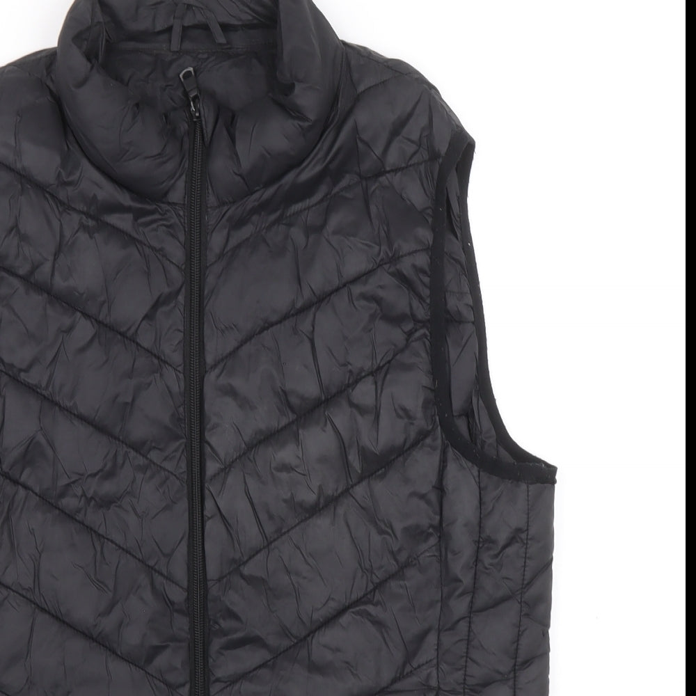 Primark Womens Black Gilet Waistcoat Size M Zip