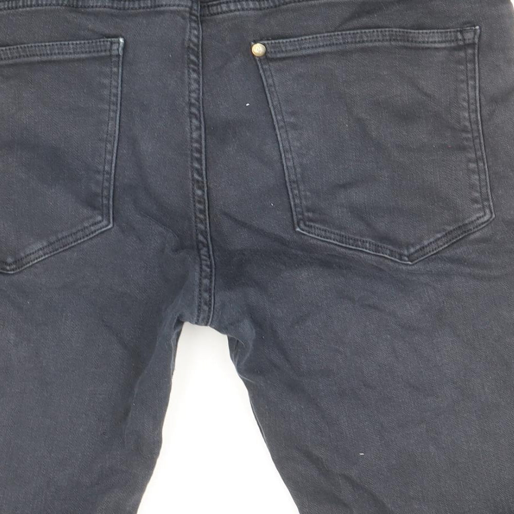H&M Mens Blue Cotton Bermuda Shorts Size 32 in Regular Zip