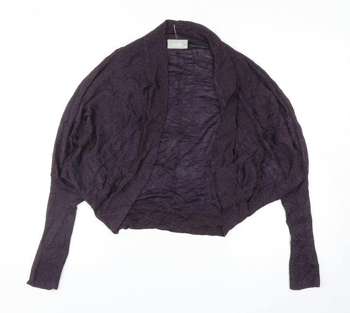 Wallis Womens Purple V-Neck Viscose Cardigan Jumper Size M