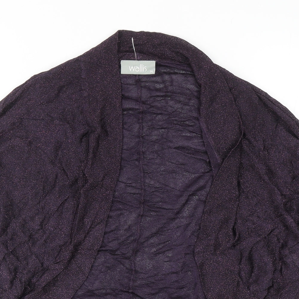 Wallis Womens Purple V-Neck Viscose Cardigan Jumper Size M