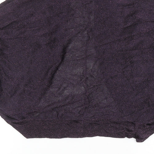 Wallis Womens Purple V-Neck Viscose Cardigan Jumper Size M