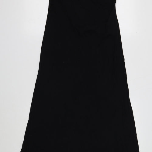 NEXT Womens Black Herringbone Viscose A-Line Size 10 Mock Neck Pullover