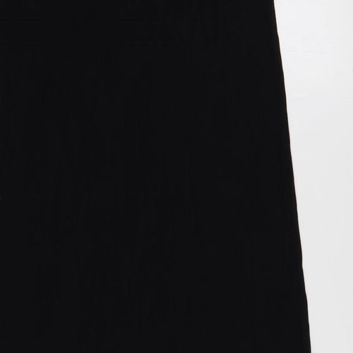 NEXT Womens Black Herringbone Viscose A-Line Size 10 Mock Neck Pullover