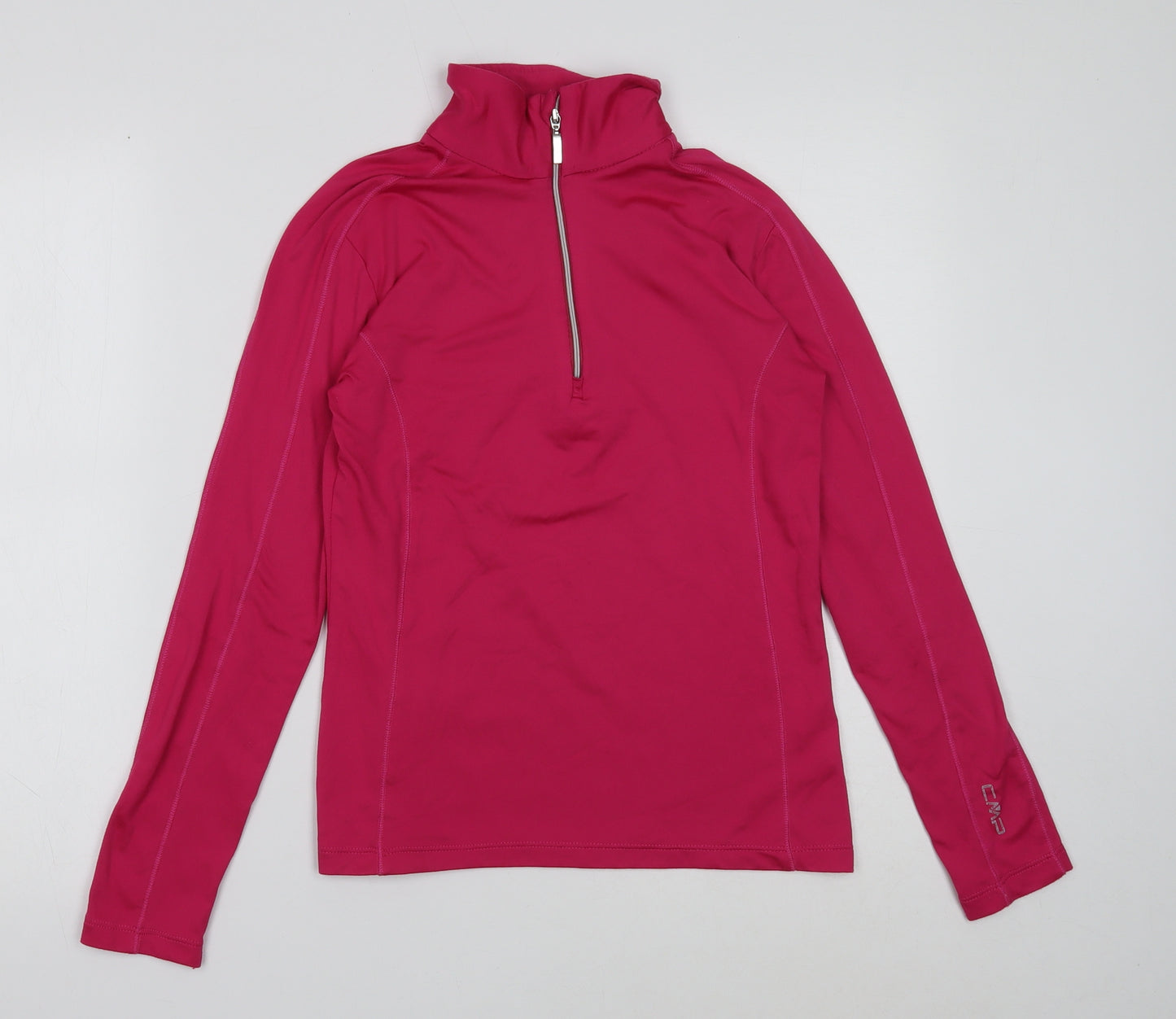 City Mountain Passion Womens Pink Polyester Pullover Casual Size XS High Neck Zip