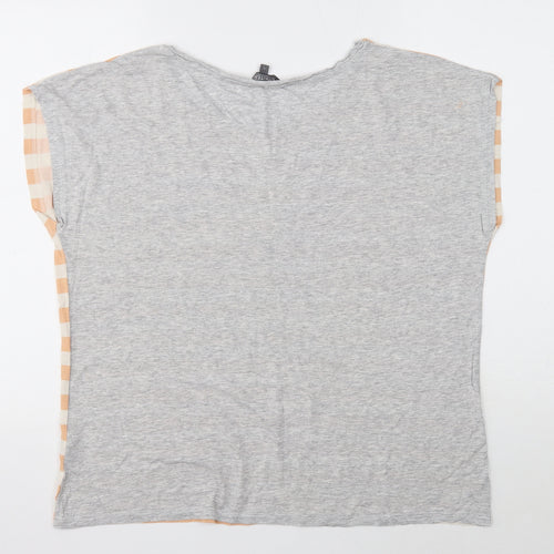 Limited Womens Multicoloured Striped Viscose Basic T-Shirt Size 16 Round Neck - Je T'aime
