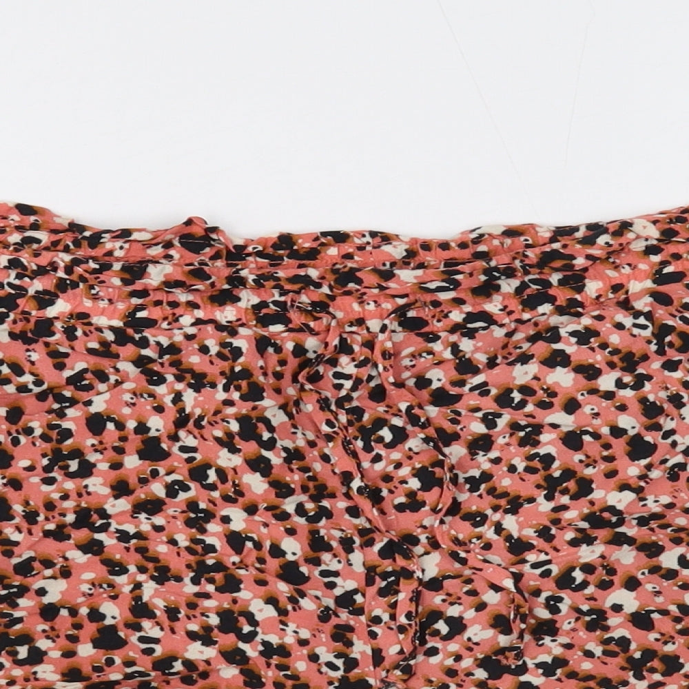 Papaya Womens Multicoloured Animal Print Viscose Hot Pants Shorts Size 18 Regular Pull On