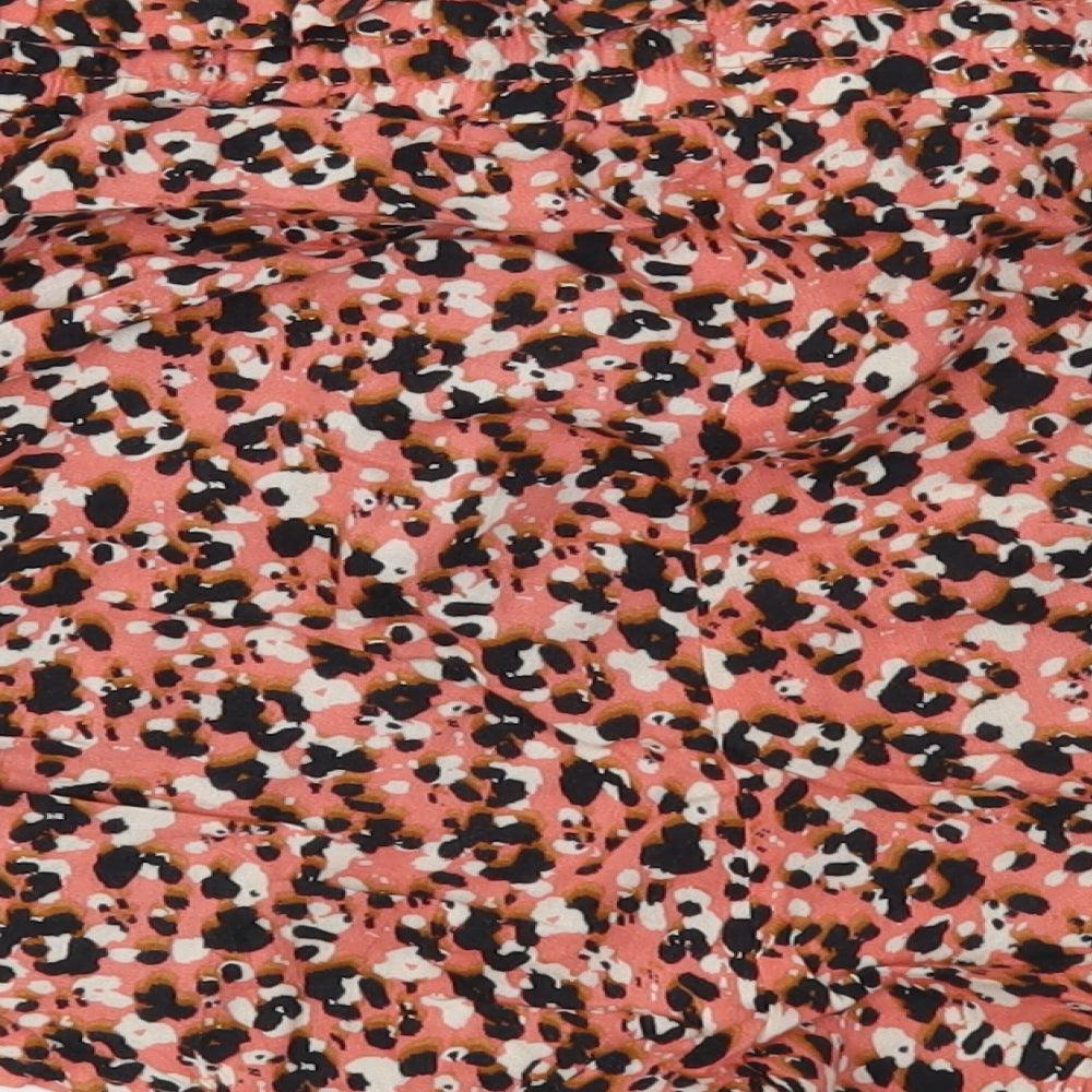 Papaya Womens Multicoloured Animal Print Viscose Hot Pants Shorts Size 18 Regular Pull On
