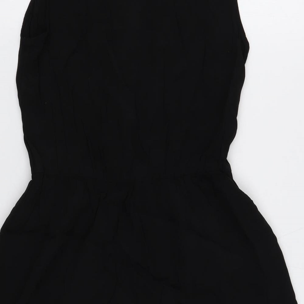 George Womens Black Viscose Fit & Flare Size 14 Collared Button