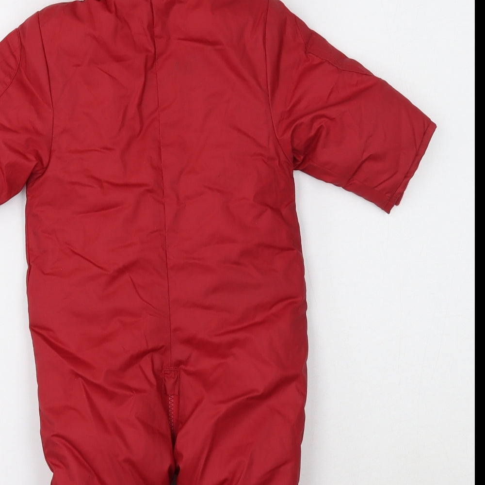 Rocha. Little Rocha Boys Red Quilted Snowsuit Size 3-6 Months Button
