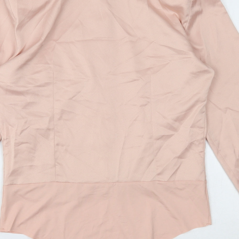 Zara Womens Pink Polyester Bodysuit One-Piece Size 8 Snap