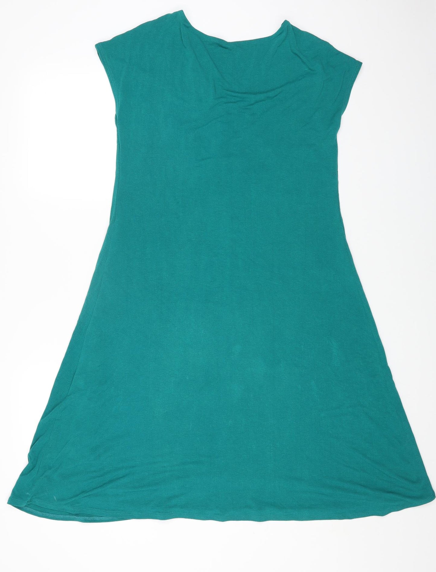 Phase Eight Womens Green Viscose A-Line Size 16 V-Neck Pullover - Ruched Detail