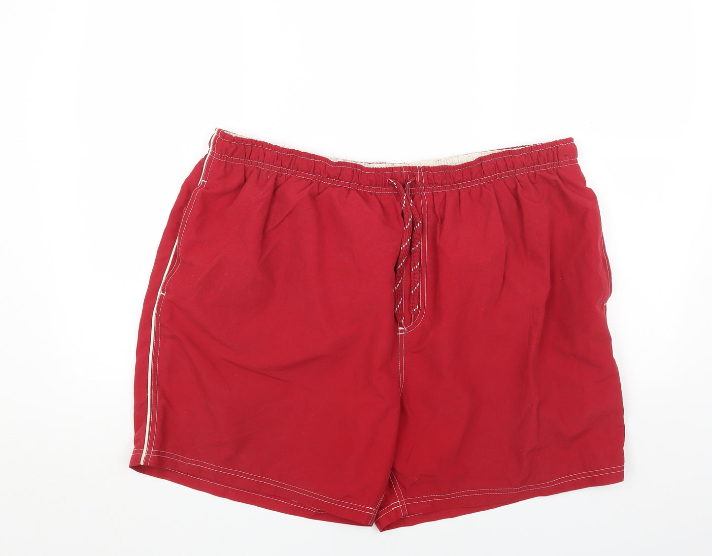 George Mens Red Cotton Sweat Shorts Size 2XL Regular Drawstring