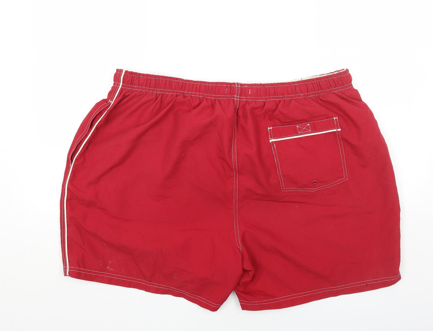 George Mens Red Cotton Sweat Shorts Size 2XL Regular Drawstring
