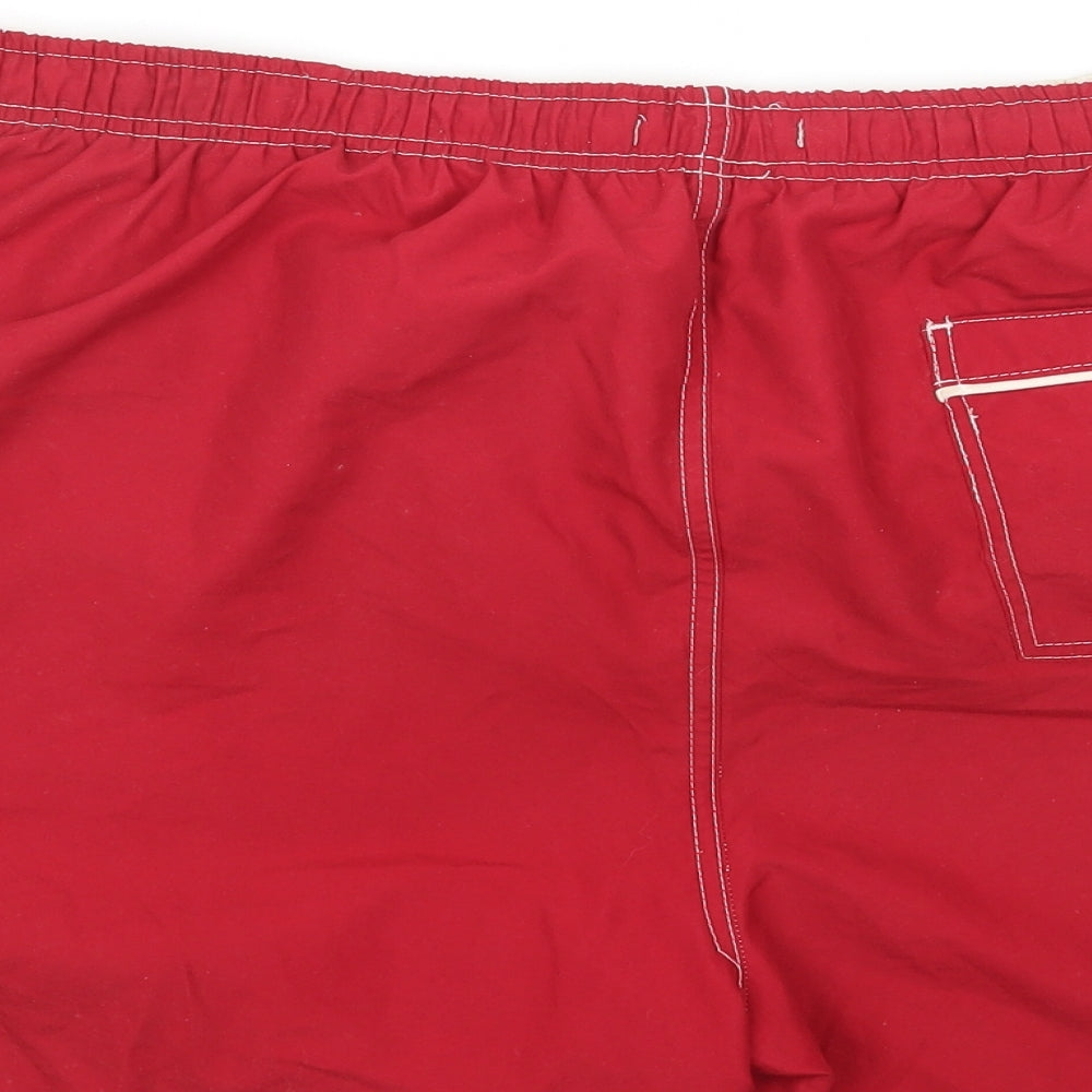 George Mens Red Cotton Sweat Shorts Size 2XL Regular Drawstring