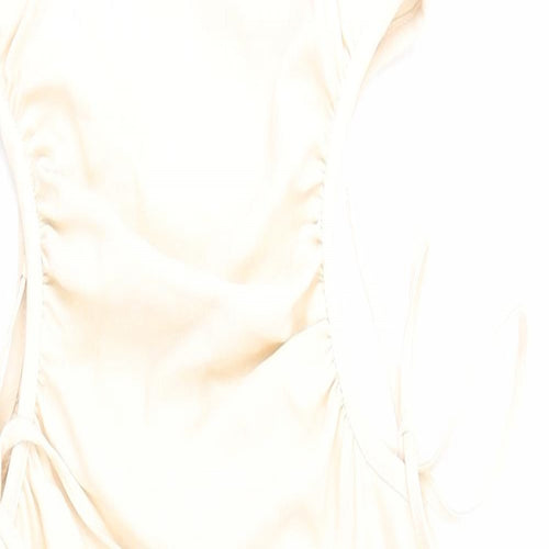 Zara Womens Pink Polyester Bodycon Size XS Round Neck Zip