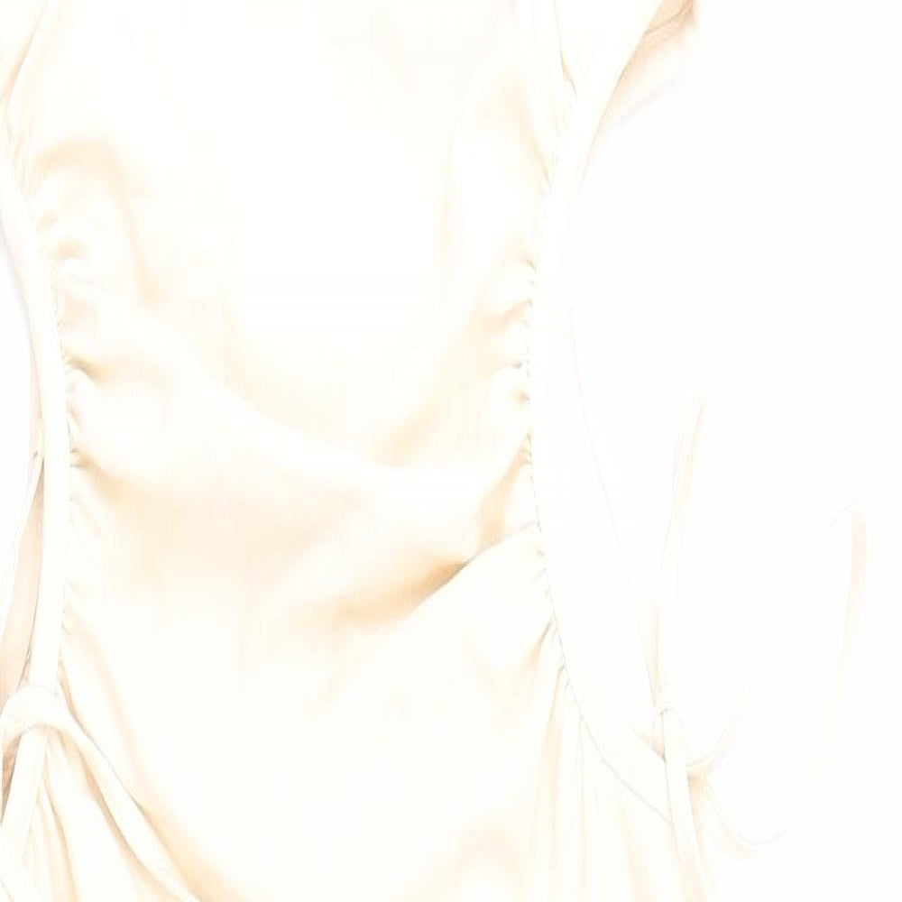 Zara Womens Pink Polyester Bodycon Size XS Round Neck Zip