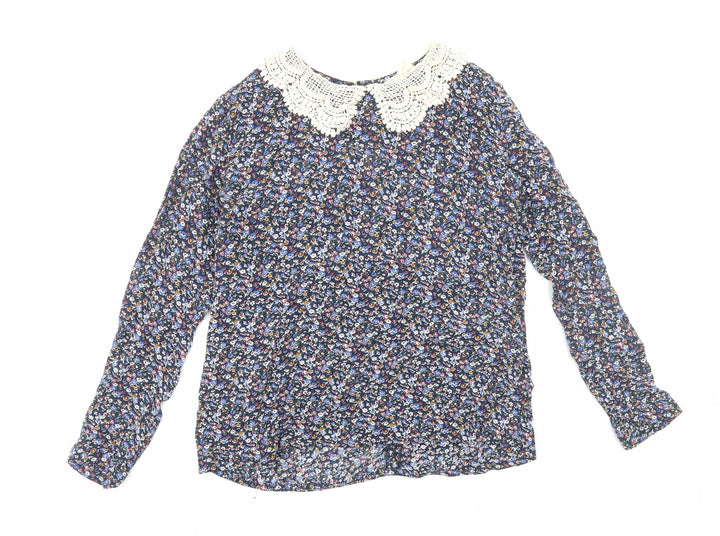 Pins & Needles Womens Multicoloured Floral Viscose Basic Blouse Size XS Collared