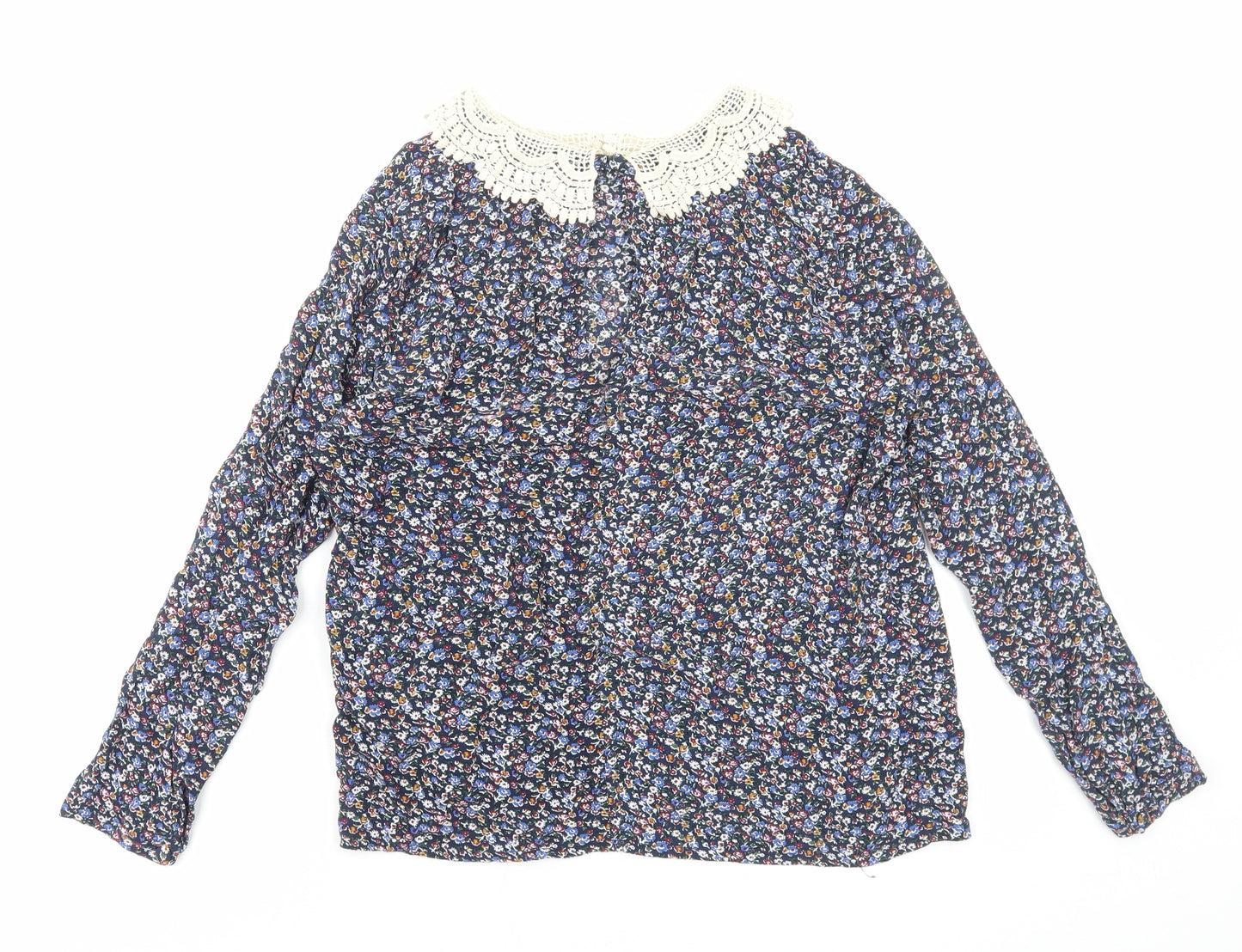 Pins & Needles Womens Multicoloured Floral Viscose Basic Blouse Size XS Collared