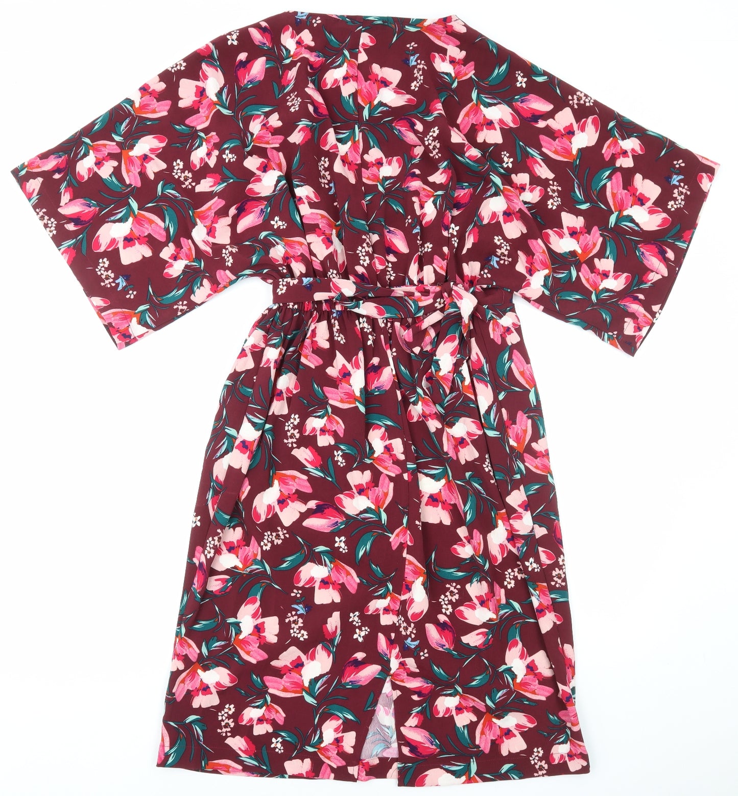 Very Womens Pink Floral Polyester Sheath Size 20 V-Neck Pullover