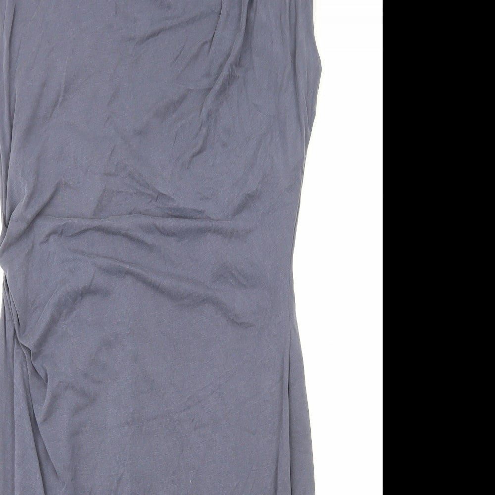 Per Una Womens Blue Polyester Pencil Dress Size 14 Boat Neck Pullover