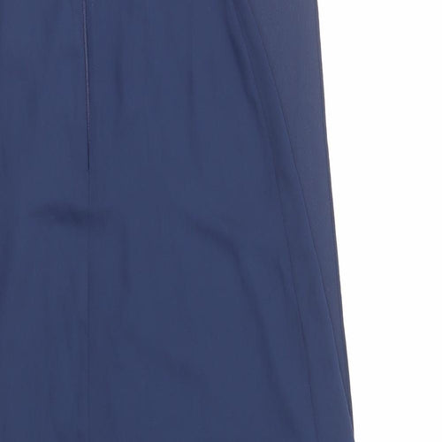 ASOS Womens Blue Polyester Maxi Size 8 V-Neck Zip