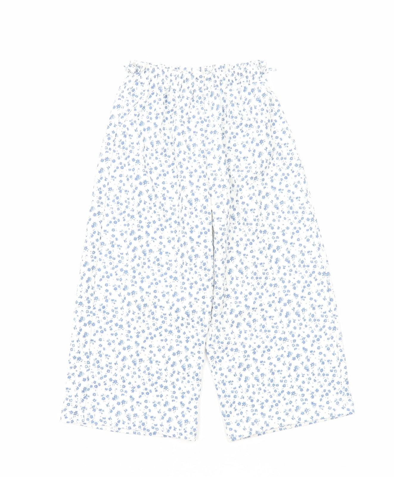 Zara Girls Blue Floral Cotton Harem Trousers Size 3-4 Years Regular Pullover