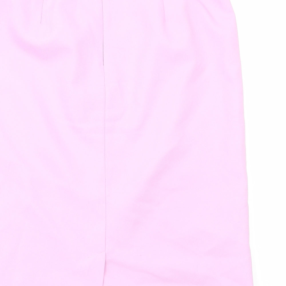 Damart Womens Purple Polyester Straight & Pencil Skirt Size 16 Zip