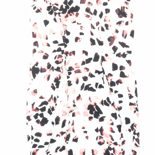 In Wear Womens Multicoloured Geometric Polyester Tank Dress Size 10 V-Neck Zip