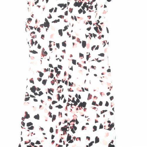 In Wear Womens Multicoloured Geometric Polyester Tank Dress Size 10 V-Neck Zip