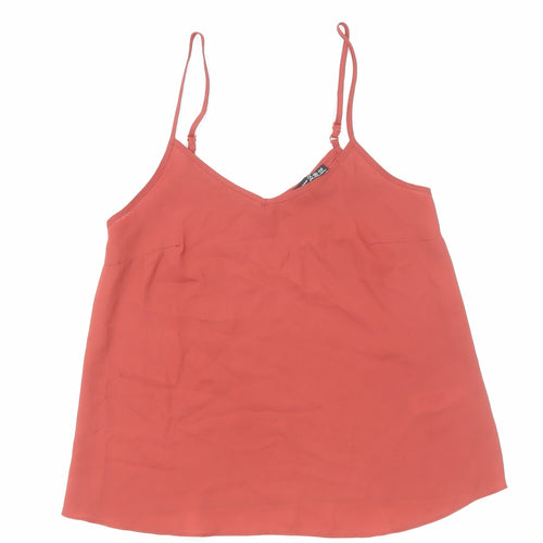 atmospherw Womens Orange Polyester Camisole Tank Size 8 V-Neck