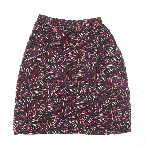 Sarah Hamilton Womens Multicoloured Geometric Viscose Flare Skirt Size 12