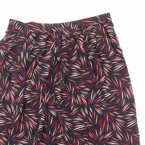 Sarah Hamilton Womens Multicoloured Geometric Viscose Flare Skirt Size 12