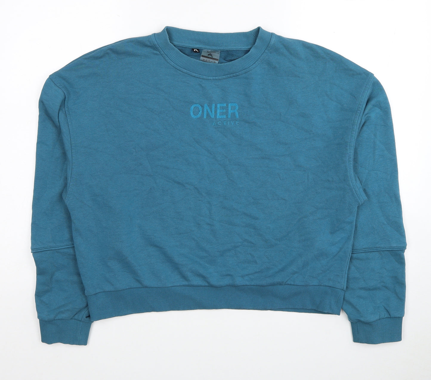 Oner Active Womens Blue Cotton Pullover Sweatshirt Size M Pullover